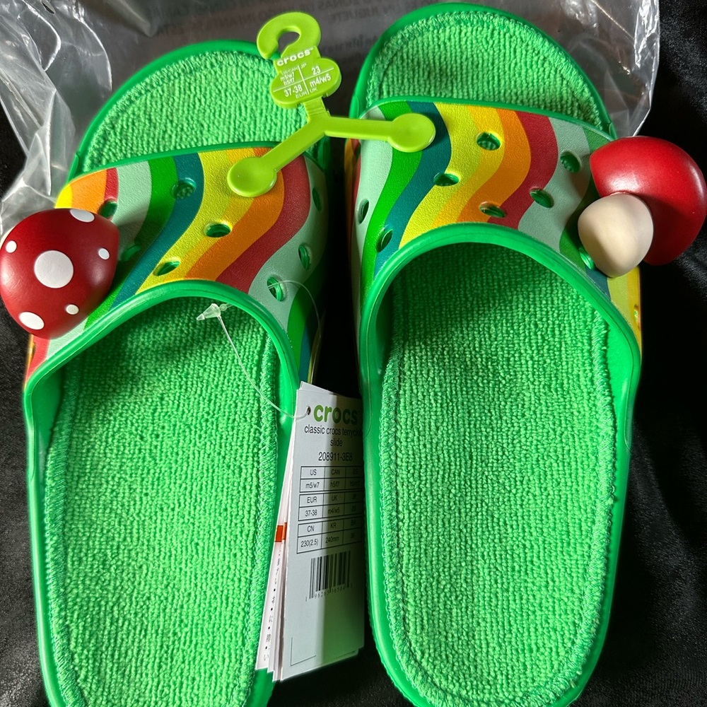 Classic Crocs Terrycloth Slide Sandals W7/M5 New In Package